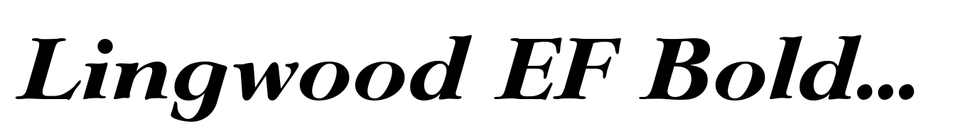 Lingwood EF Bold Italic